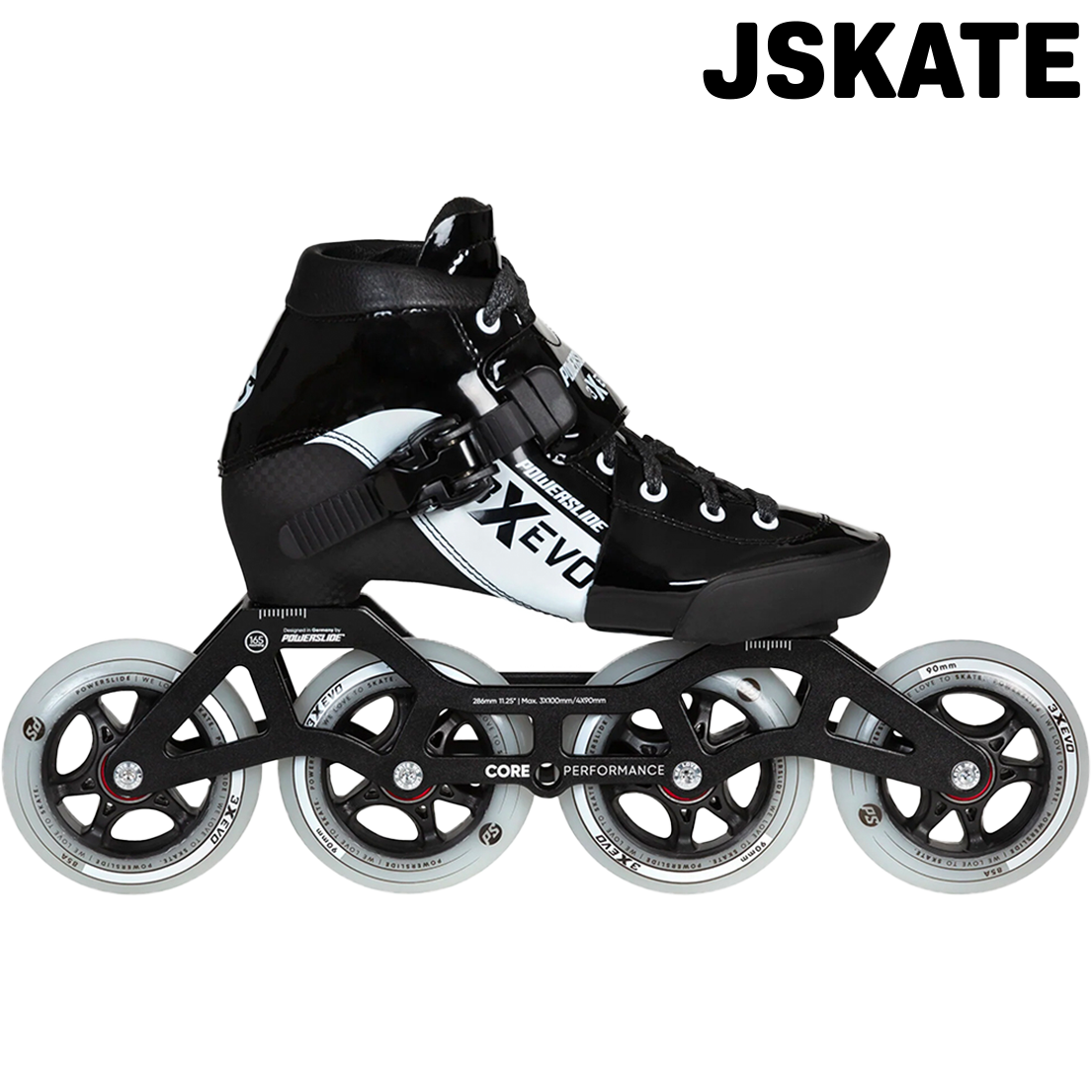 Roller vitesse enfant XXX noir blanc