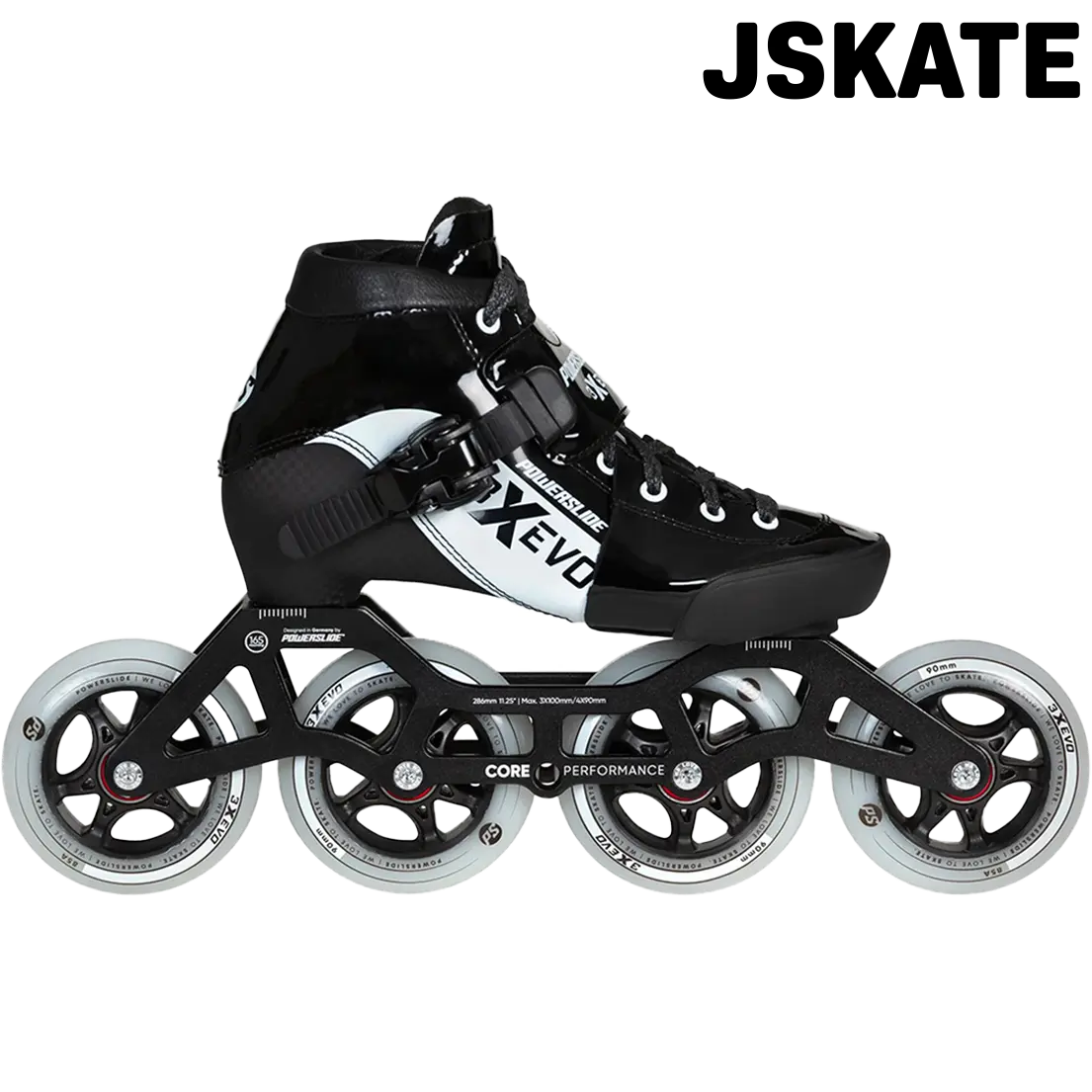 Roller vitesse enfant XXX noir blanc