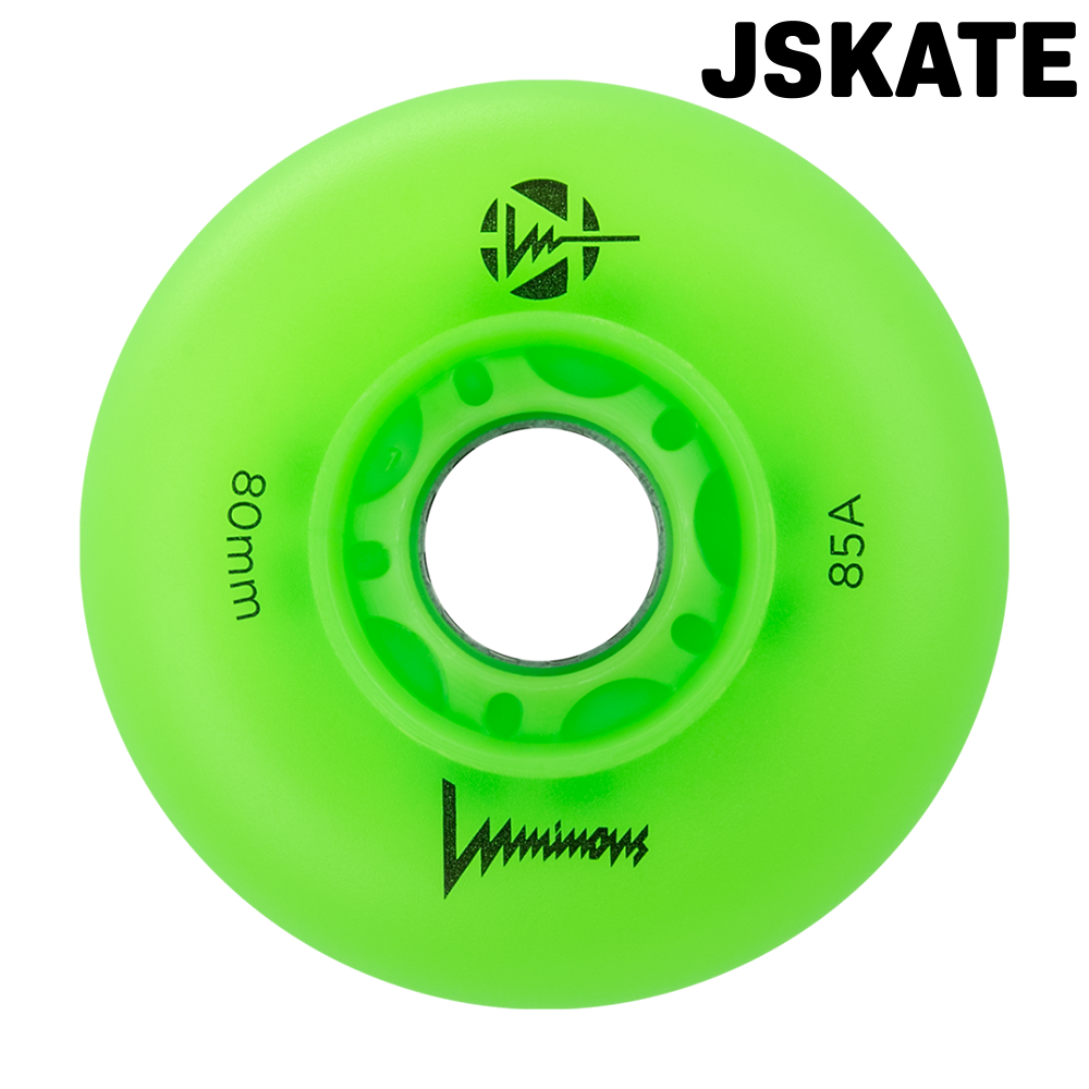 Roue de roller Luminous verte 80