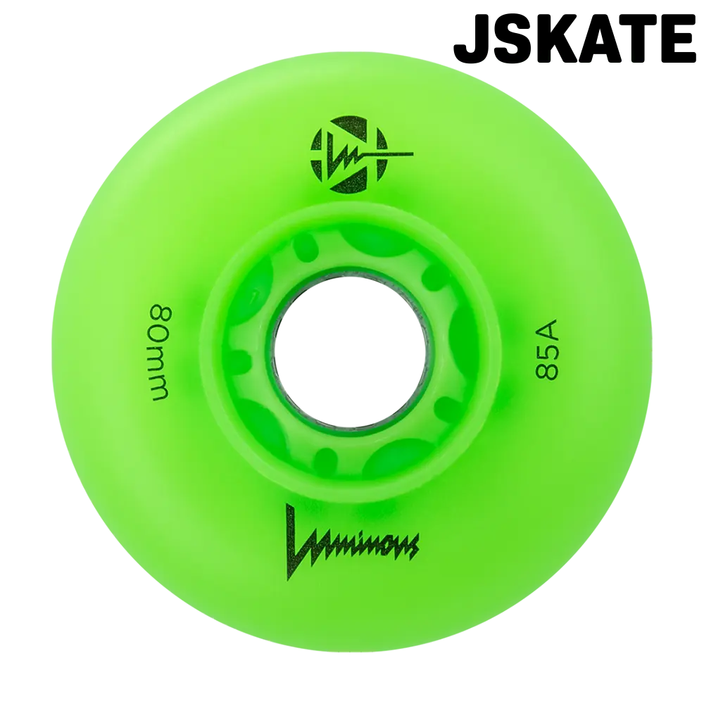 Roue de roller Luminous verte 80