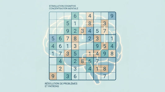 Illustration d'une grille de sudoku évoquant l'entraînement du cerveau
