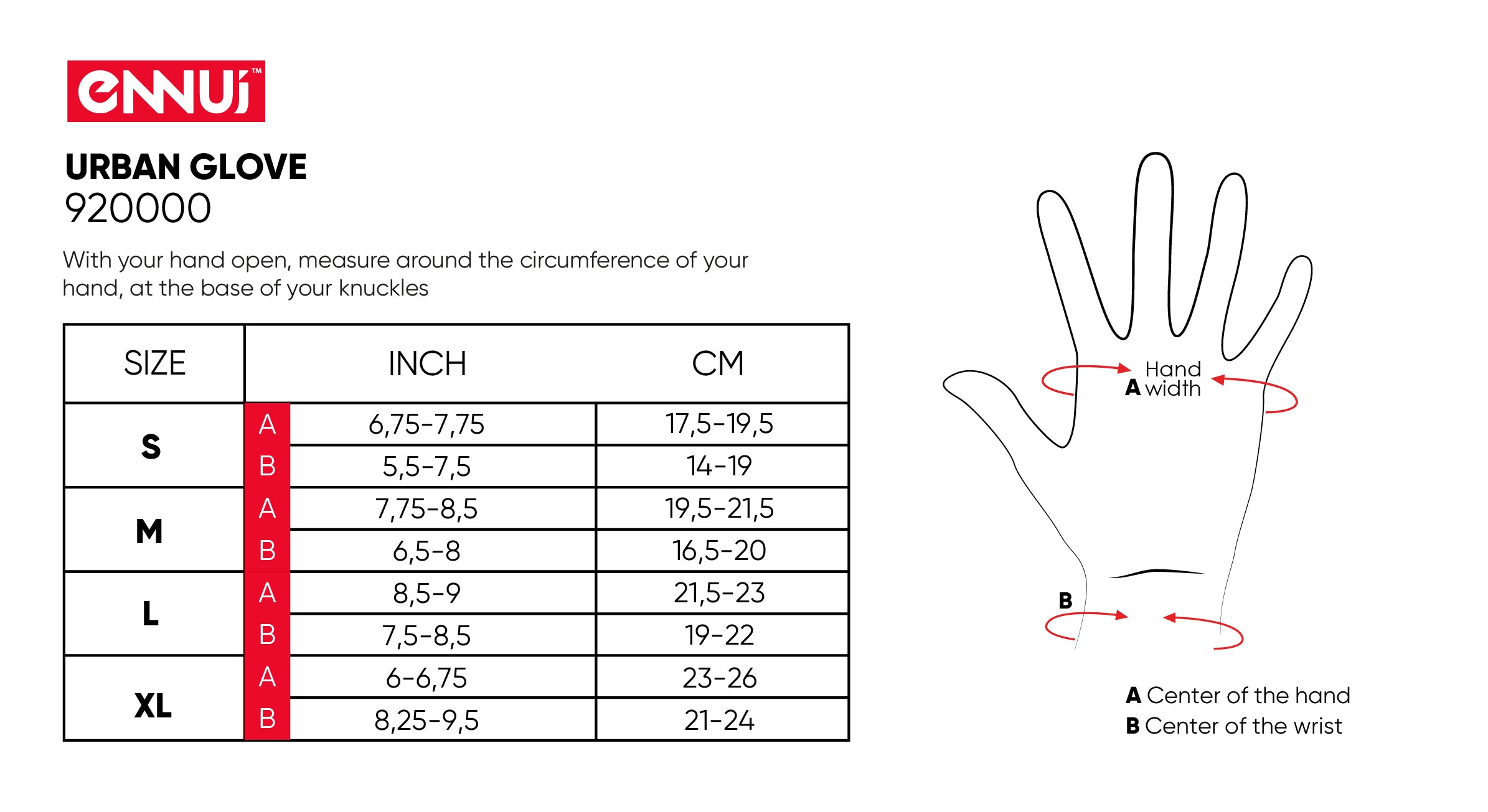 Guide Taille Protège poignet Urban Glove