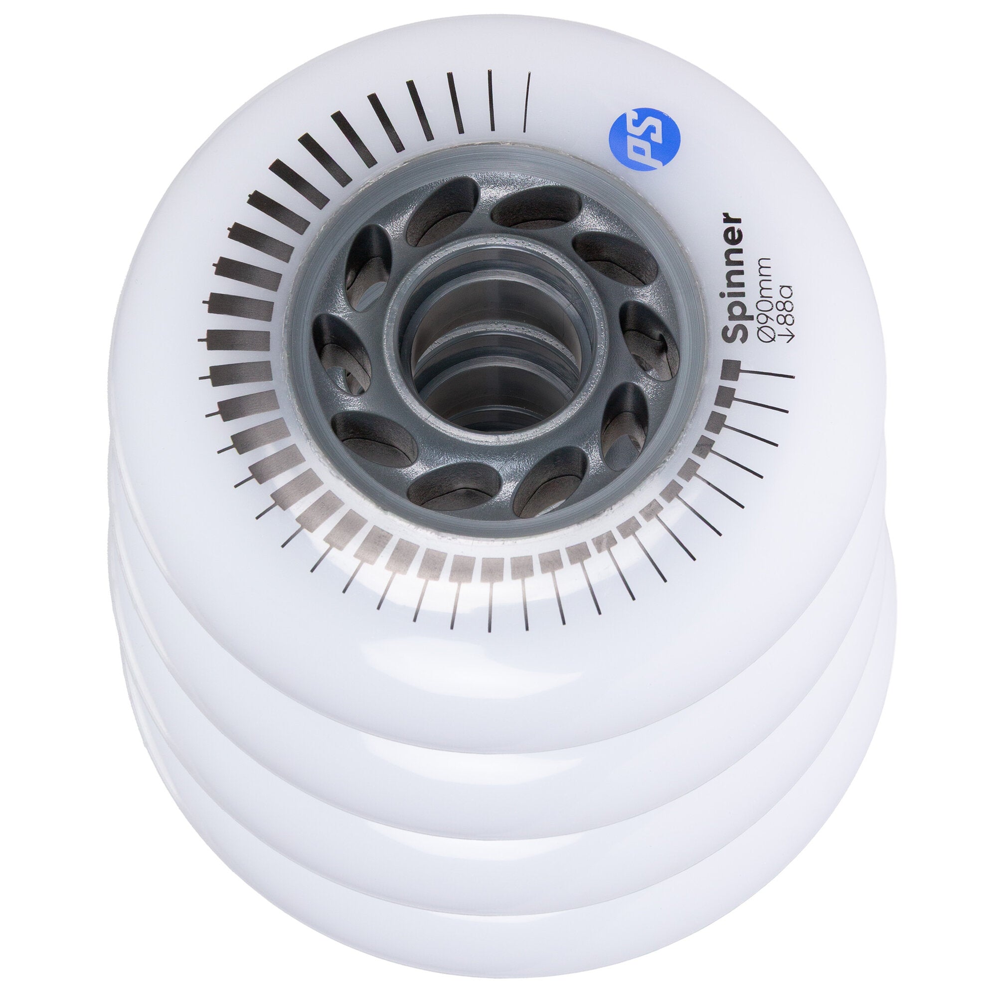 Spinner 90/88A White, 4 pack - Powerslide - Urban Inline Skate Wheels - Product Image 3